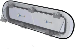| Blackout Shade for Large Portlights | Blind with Ventilation for Best Sleep onboard | Combines 100% Blackout, Vent and Bug Screen | Easy to Set up (1335) Hatch is not Included.