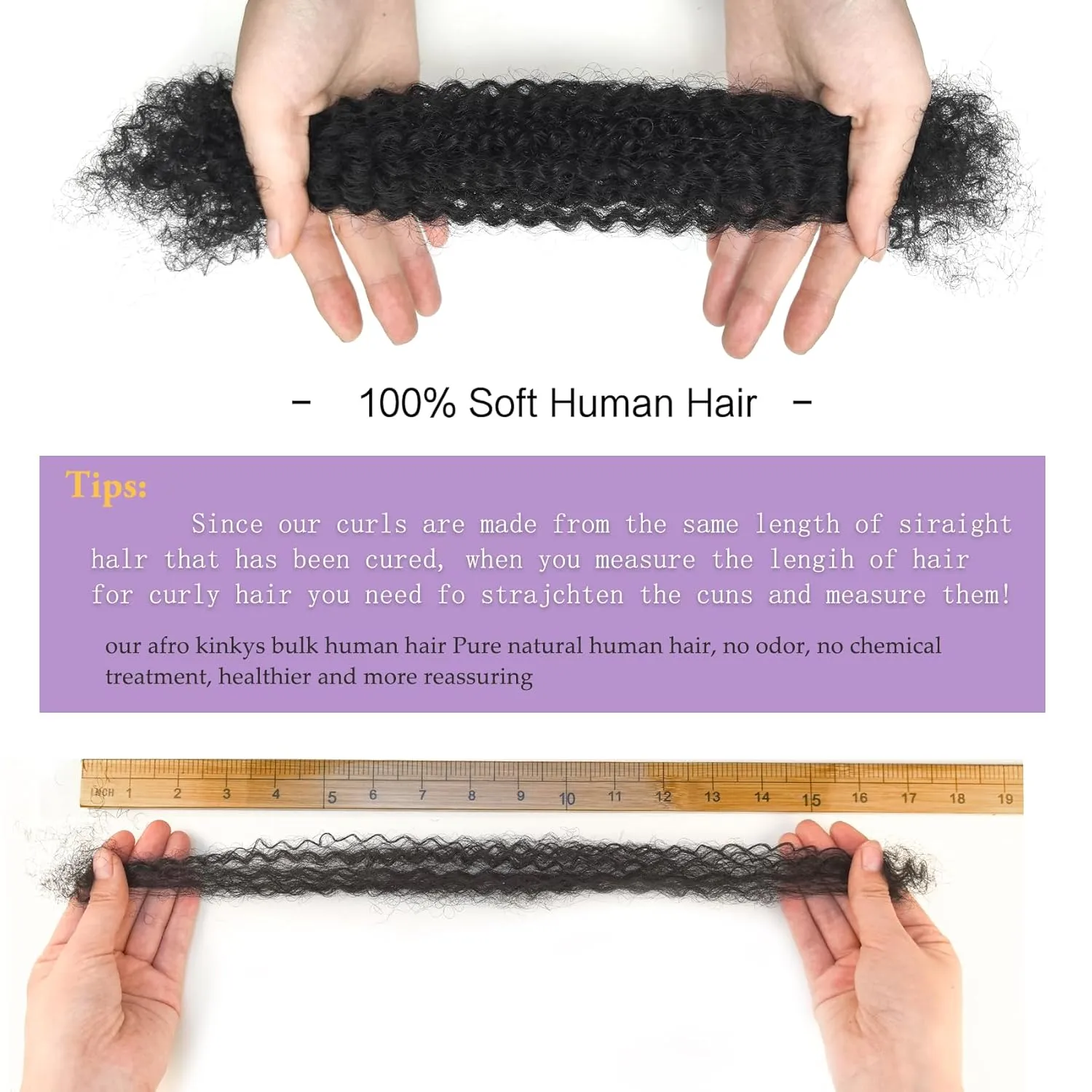 10 Inch Afro Kinkys Bulk Human Hair for Repair Locs,100% Real Human Hair for Mini Twist Burgundy Human Kinkyhair for Twist
