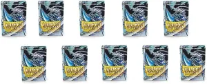 10 Packs Dragon Shield Matte Mini Japanese Clear 60 ct Card Sleeves Display Case