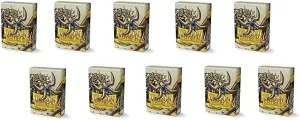 10 Packs Dragon Shield Matte Mini Japanese Ivory 60 ct Card Sleeves Display Case