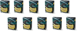 10 Packs Dragon Shield Matte Mini Japanese Jet 60 ct Card Sleeves Display Case
