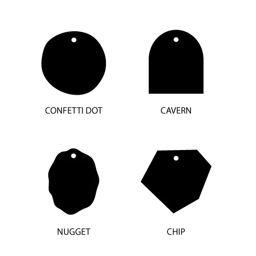 10 Pair - Basic Shapes Charms #1