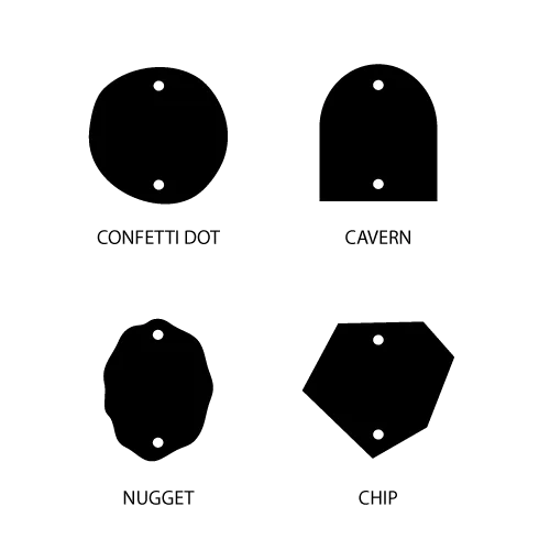 10 Pair - Basic Shapes Charms #1