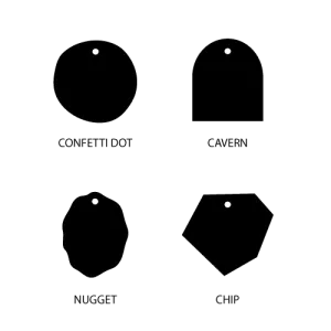 10 Pair - Basic Shapes Charms #1