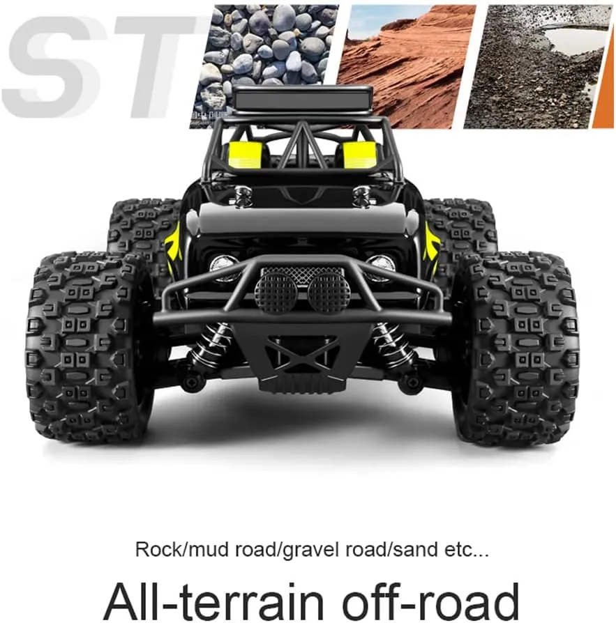1:18 Remote Control Car 50KM/H Adults Large Drift High Speed RC Truck 4WD Off Road Monster Truck 2.4GHz Toy Cars with 2 Batteries All Terrain Gift for Boys Kids and Adults