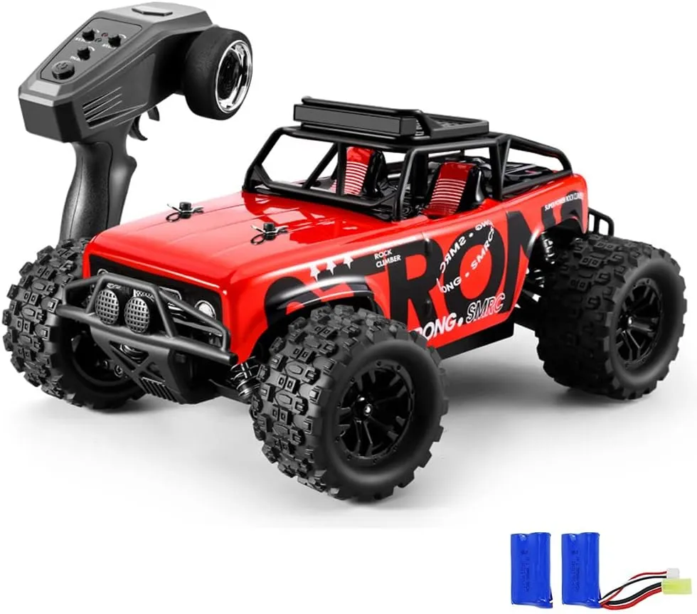 1:18 Remote Control Car 50KM/H Adults Large Drift High Speed RC Truck 4WD Off Road Monster Truck 2.4GHz Toy Cars with 2 Batteries All Terrain Gift for Boys Kids and Adults