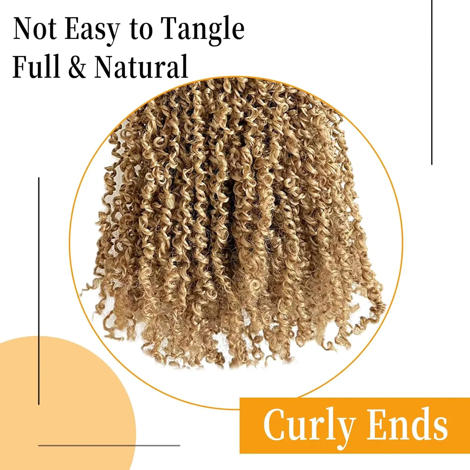 12 Inch Pre-Looped Yanky Twist Crochet Hair, 30 Strands/Pc, Mini Passion Twists, Senegalese Braiding Hair (27#, 8 Pcs/Pack)