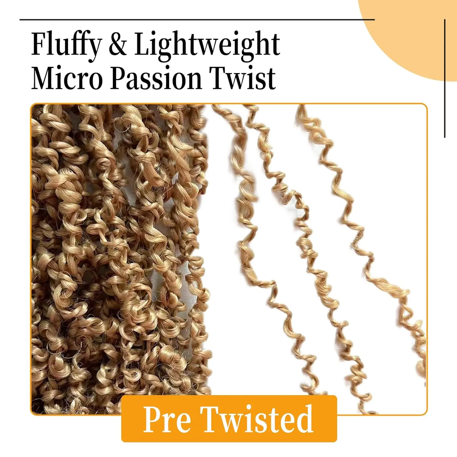 12 Inch Pre-Looped Yanky Twist Crochet Hair, 30 Strands/Pc, Mini Passion Twists, Senegalese Braiding Hair (27#, 8 Pcs/Pack)