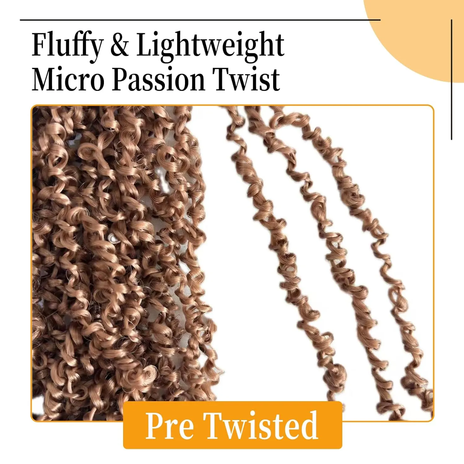 12 Inch Pre-Looped Yanky Twist Crochet Hair, 30 Strands/Pc, Mini Passion Twists, Senegalese Braiding Hair (30#, 8 Pcs/Pack)
