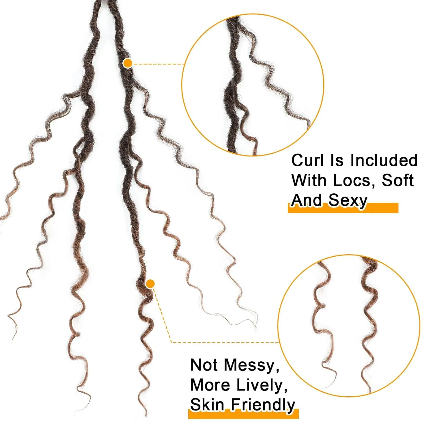 14 Inch 8 Packs Goddess Locs Crochet Hair Pre Looped Faux Locs Crochet Hair for Women Soft Boho Hippie Locs Hair Extension Synthetic (#T30)