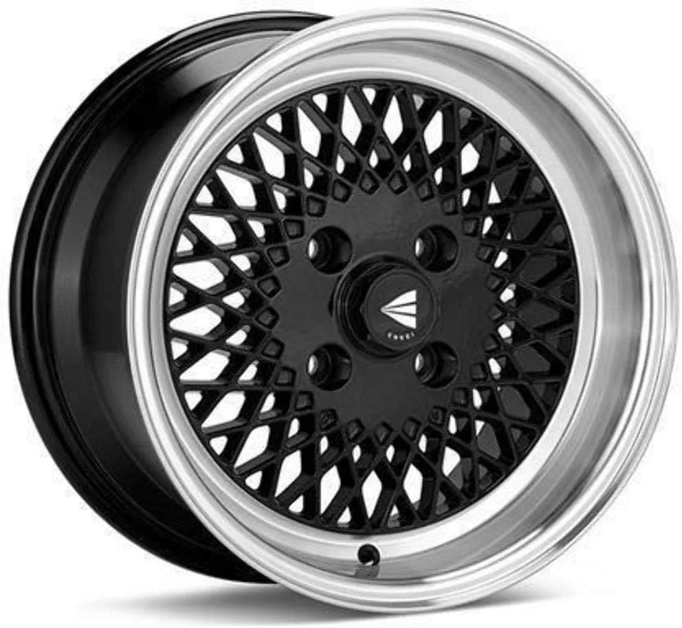 15x8 Enkei ENKEI92 (Black w/ Machined Lip) Wheels/Rims 4x100 (465-580-4925BK)