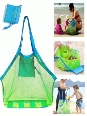 1pc Mesh Beach Bag(45*30cm/17.7*11.8'') Extra Large Beach Bags And Totes Tote Backpack Toys Towels Sand Away For Holding Beach Toys Children' Toys Market Grocery Picnic Tote.(The Size Error Is ±7cm)Size S Is Smaller, I Recommend Size M
