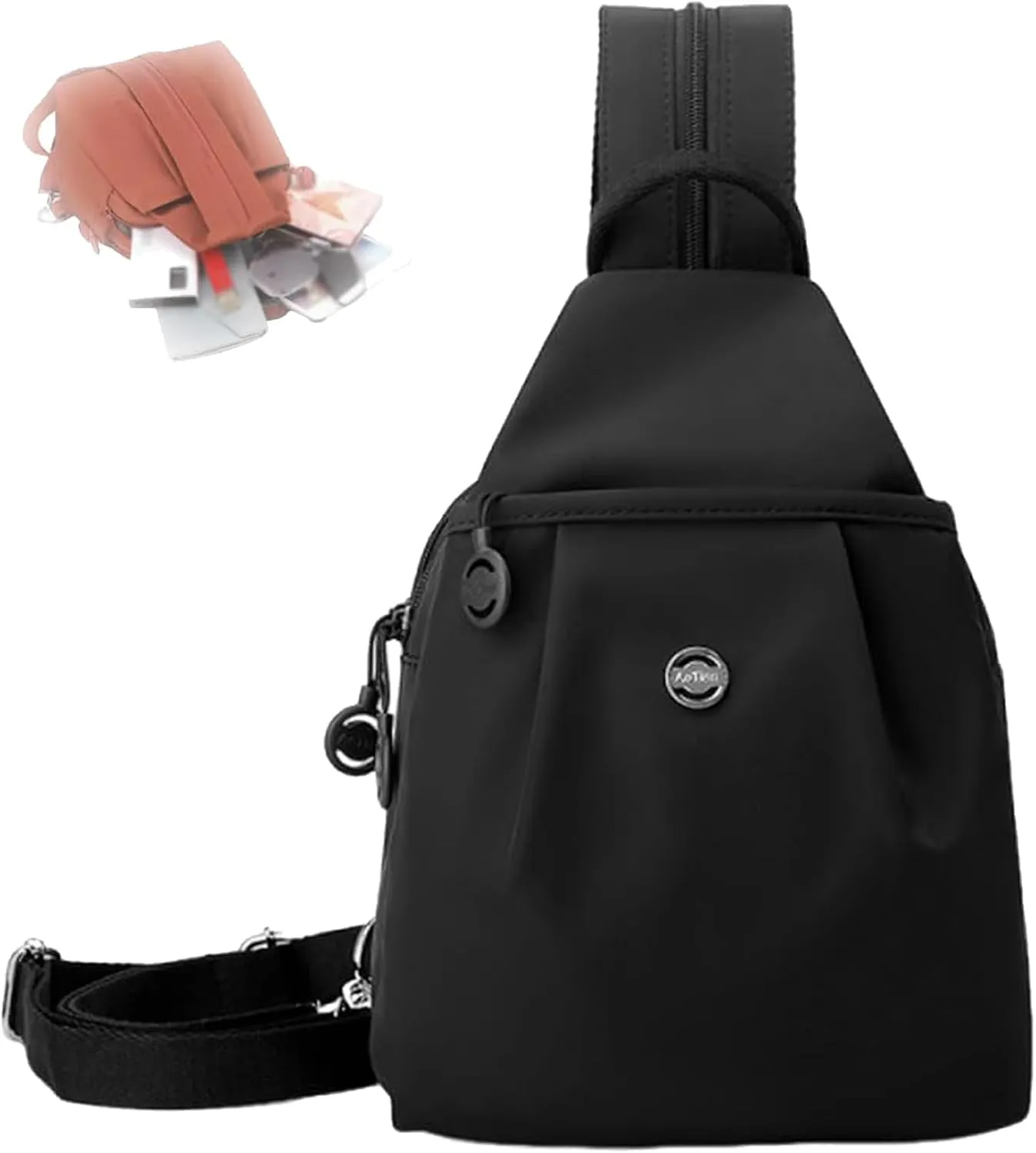 2025 Backpack Chest Bag Double Zipper Large Capacity, Multifunctional Waterproof & Anti-Theft Crossbody Bag
