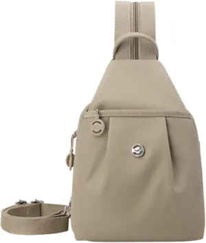 2025 Backpack Chest Bags Double Zipper Large Capacity, Roomy Anti-Theft Compartments & Sleek Lightweight Carryall (beige)