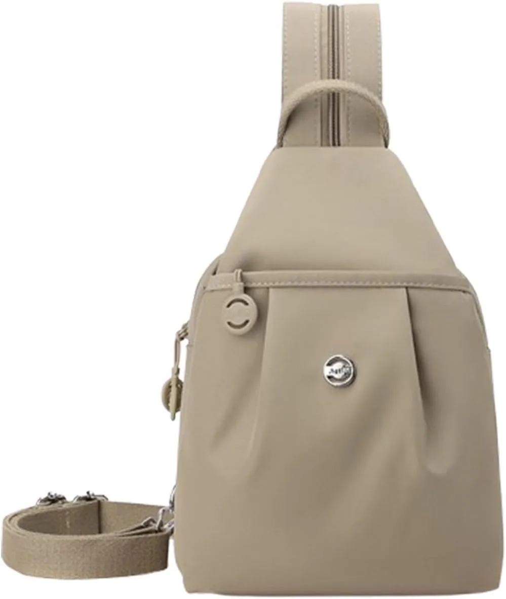 2025 Backpack Chest Bags Double Zipper Large Capacity, Roomy Anti-Theft Compartments & Sleek Lightweight Carryall (beige)