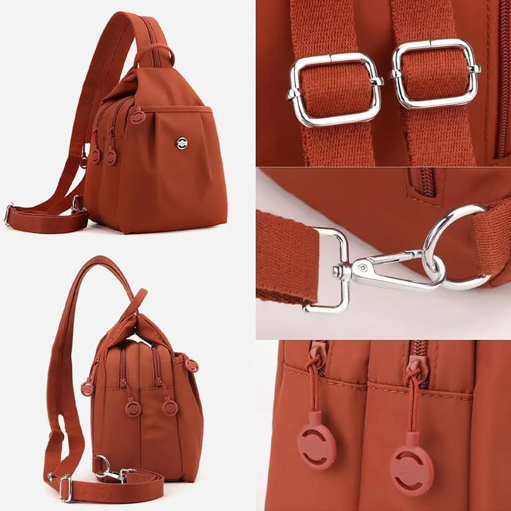 2025 Backpack Chest Bags Double Zipper Large Capacity, Roomy Anti-Theft Compartments & Sleek Lightweight Carryall (beige)
