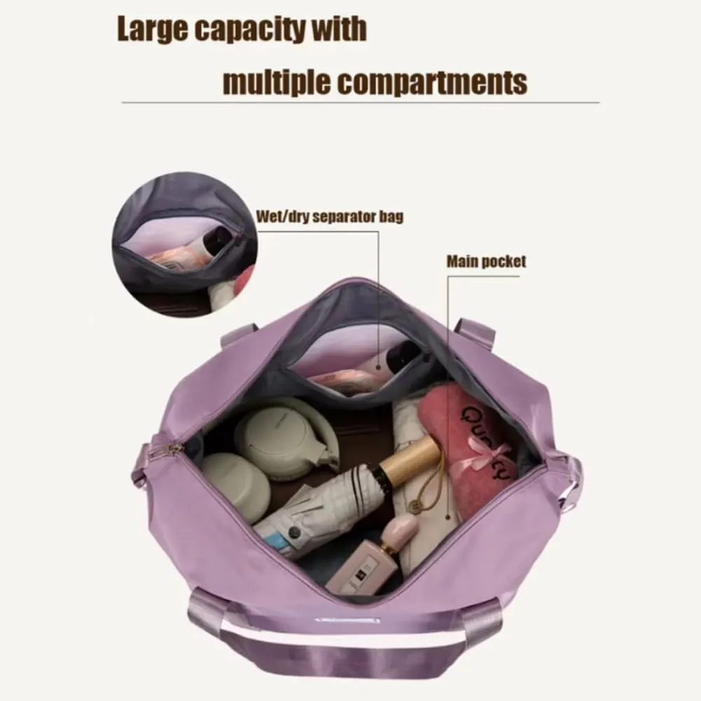 2025 New Large Capacity Travel Bag - Universal Wheel Removable, Kulken Travel Bag with Wheels,Portable Three-Layer Expandable Foldable Duffle Bags with (black)