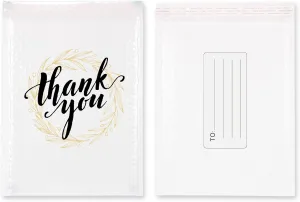 25 PCS #3 9x12 inches Thank You Poly Bubble Mailers for Thanks giving Presents Padded Envelopes Retailer Shipping Bags with Waterproof Self Seal Strip (thank you, 3 9x12 inch)