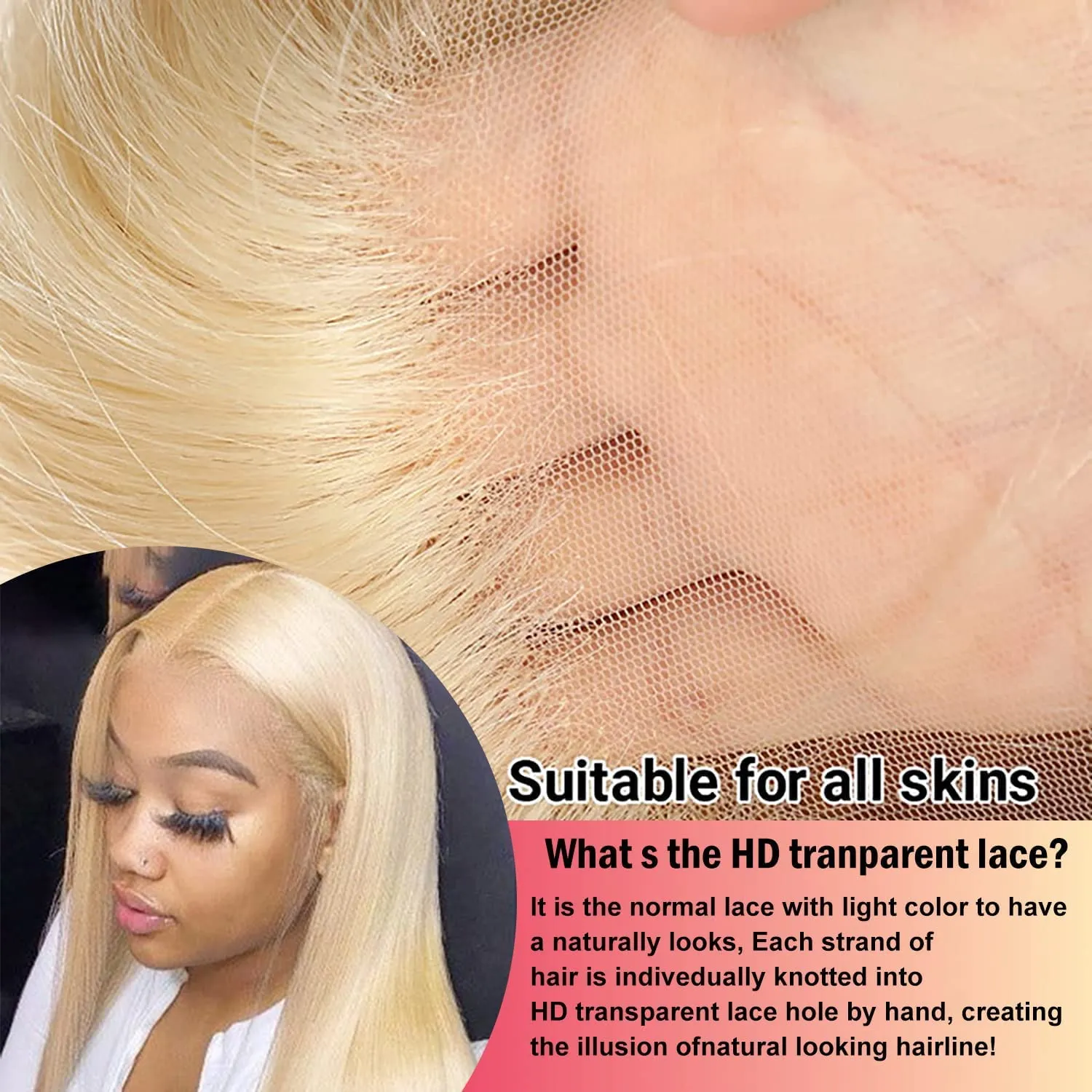28 Inch 613 13x6 Lace Front Wig Human Hair Blonde Straight HD Lace Front Wigs Human Hair 200% Density Blonde Wig Human Hair For Women Pre Plucked with Baby Hair
