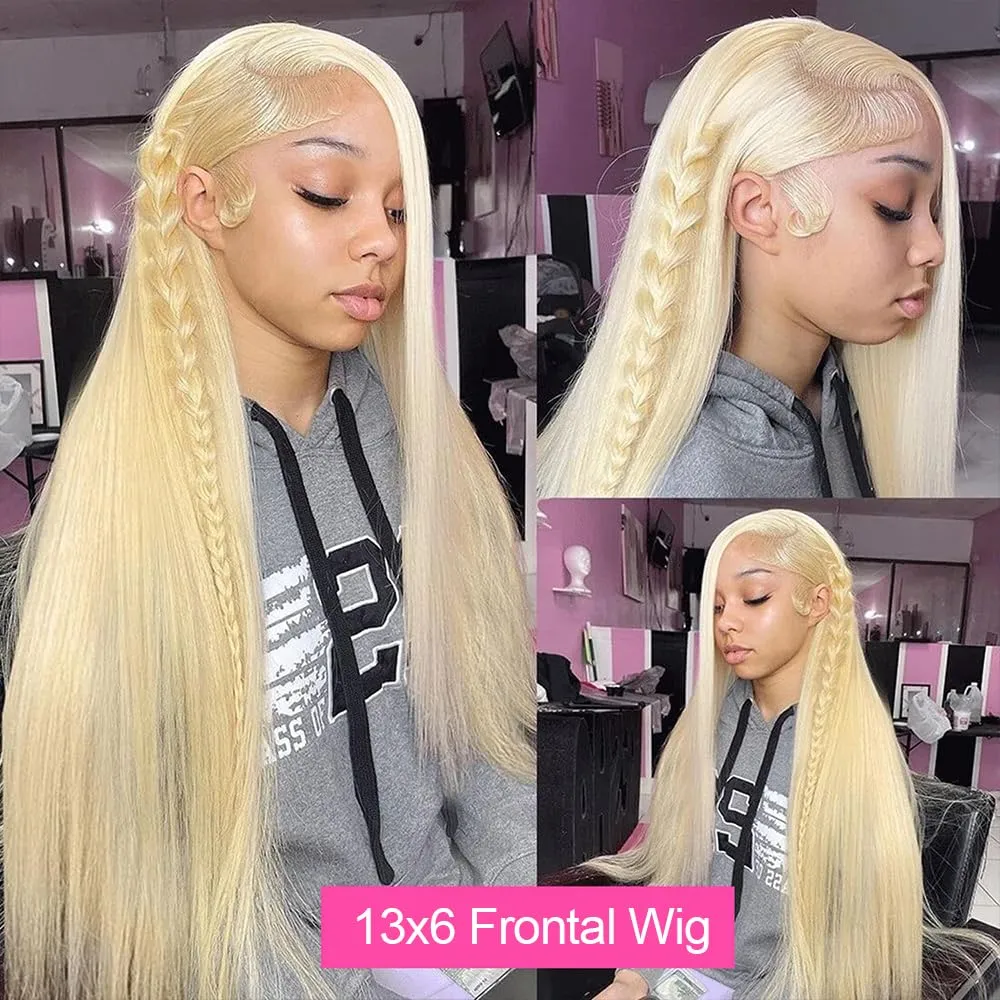 28 Inch 613 13x6 Lace Front Wig Human Hair Blonde Straight HD Lace Front Wigs Human Hair 200% Density Blonde Wig Human Hair For Women Pre Plucked with Baby Hair