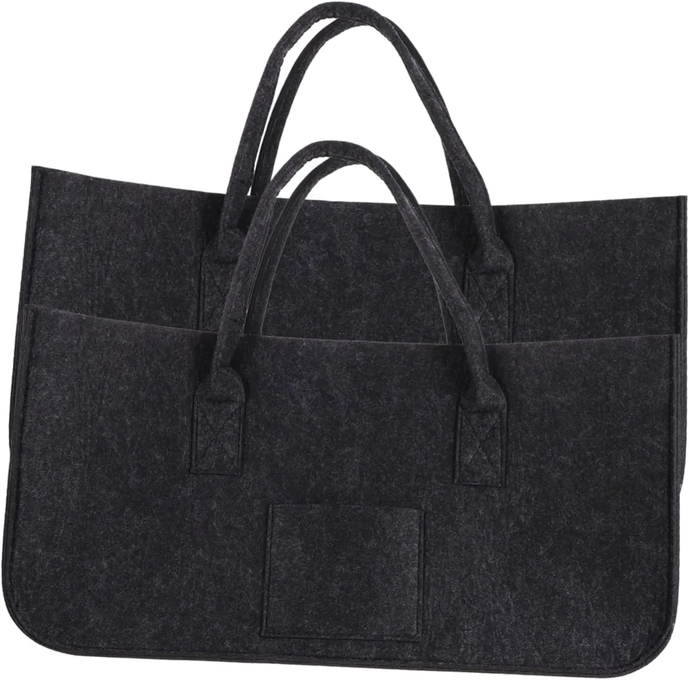 2pcs Felt Handbag Tote Bag Storage Bag Shopping Tote for Travel Home and Everyday Use
