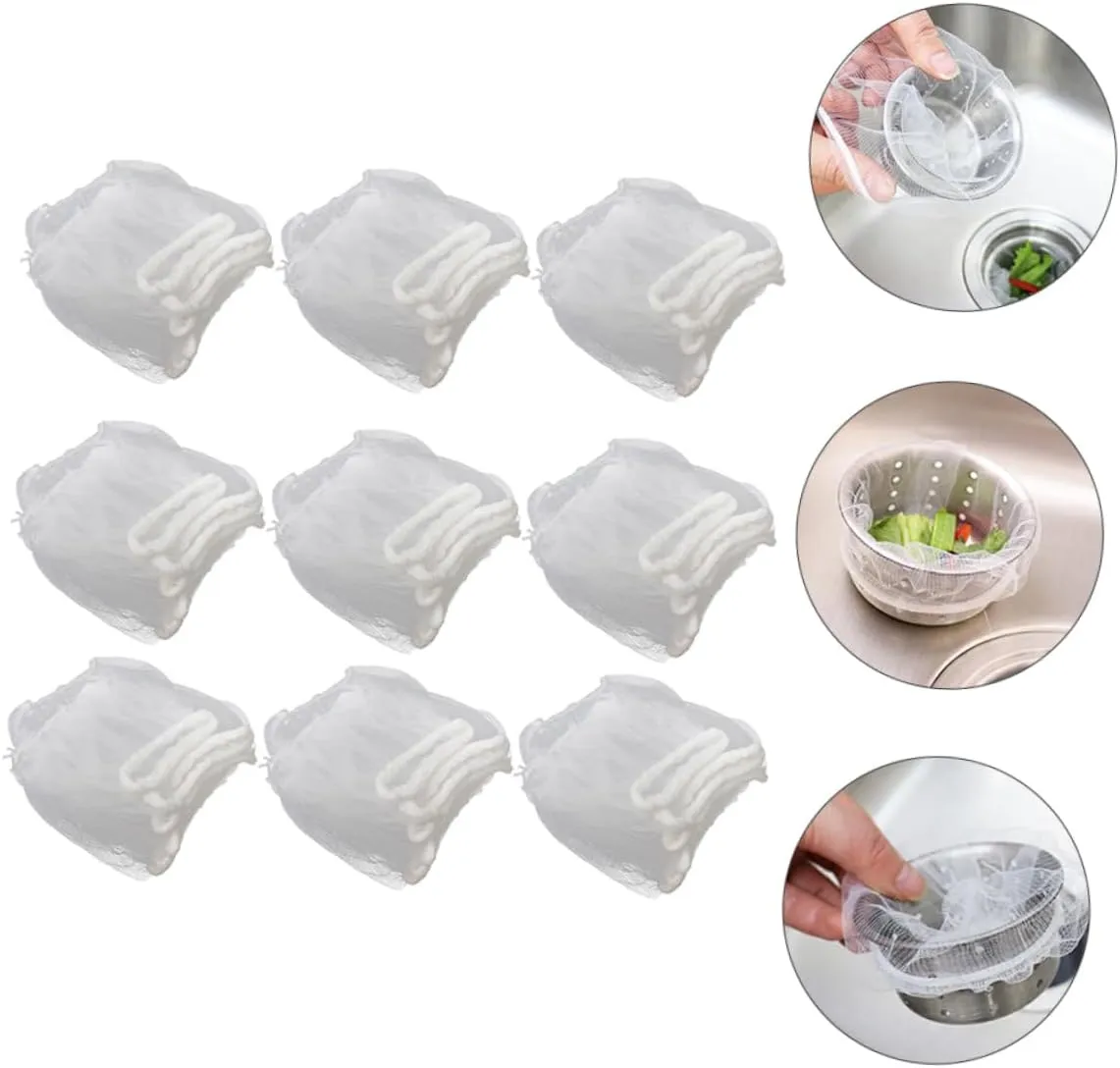 2sets Kitchen Sink Filter Net Washing Basin Strainer Anti-blockage Mesh Bag 300pcs*2