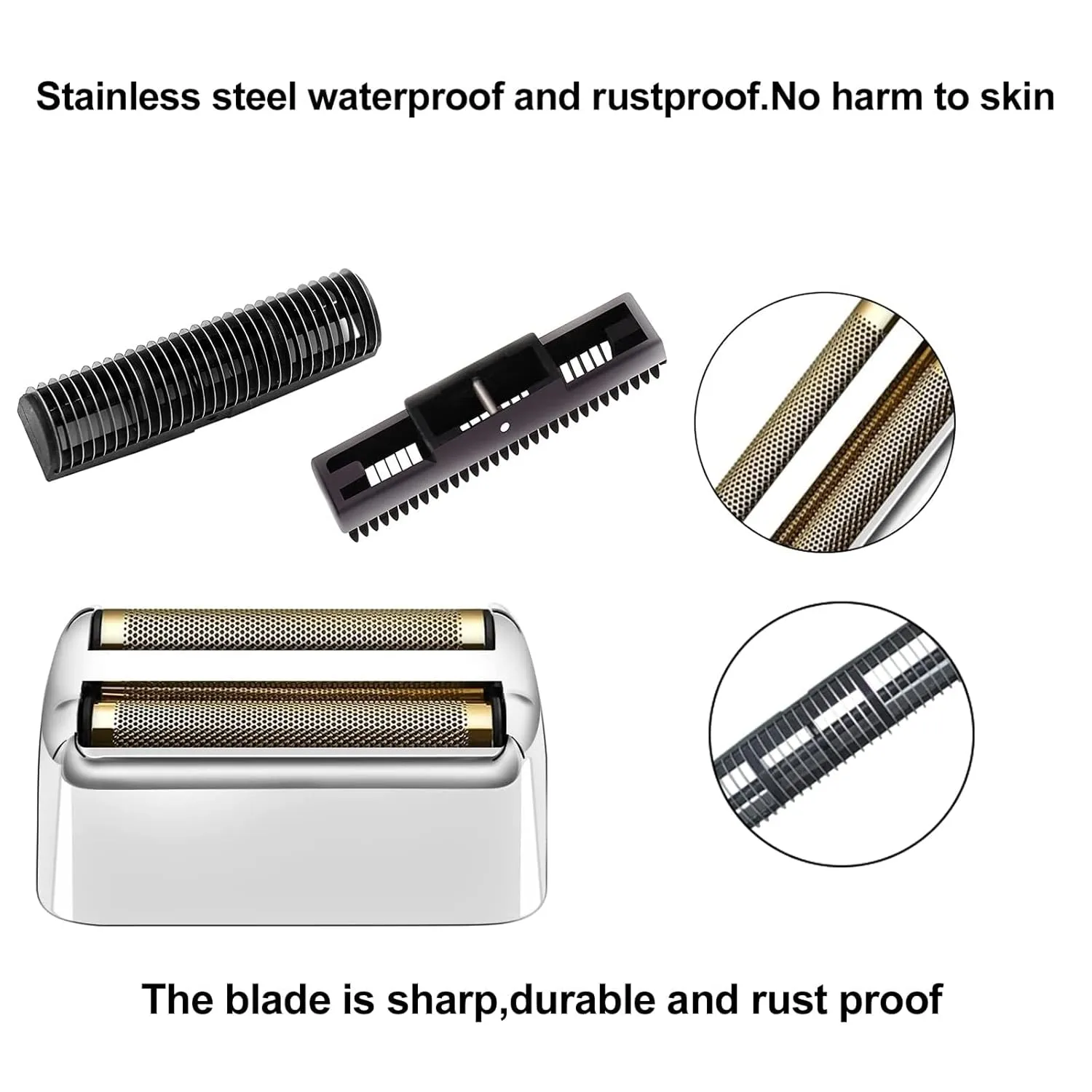 3 Pack Shaver Replacement Foil and Cutters Compatible with BaBylissPRO Double FXFS2 Metal Shaver foil Replacement (3 Pack silver)