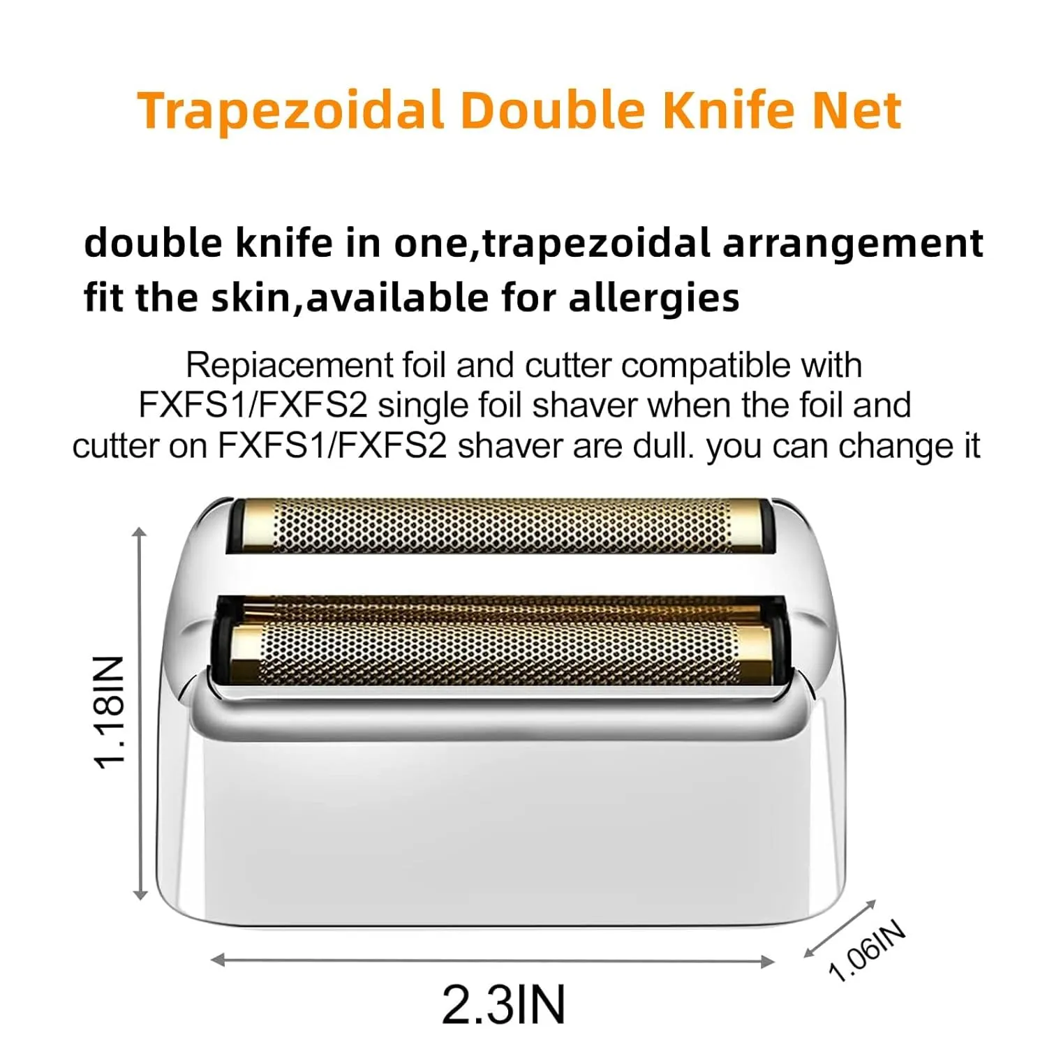3 Pack Shaver Replacement Foil and Cutters Compatible with BaBylissPRO Double FXFS2 Metal Shaver foil Replacement (3 Pack silver)