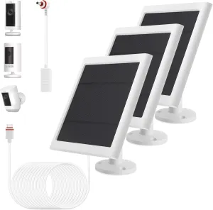 3-Pack Solar Panel for Ring Camera - Compatible with Spotlight Cam Plus/Pro & Stick Up Cam/Pro