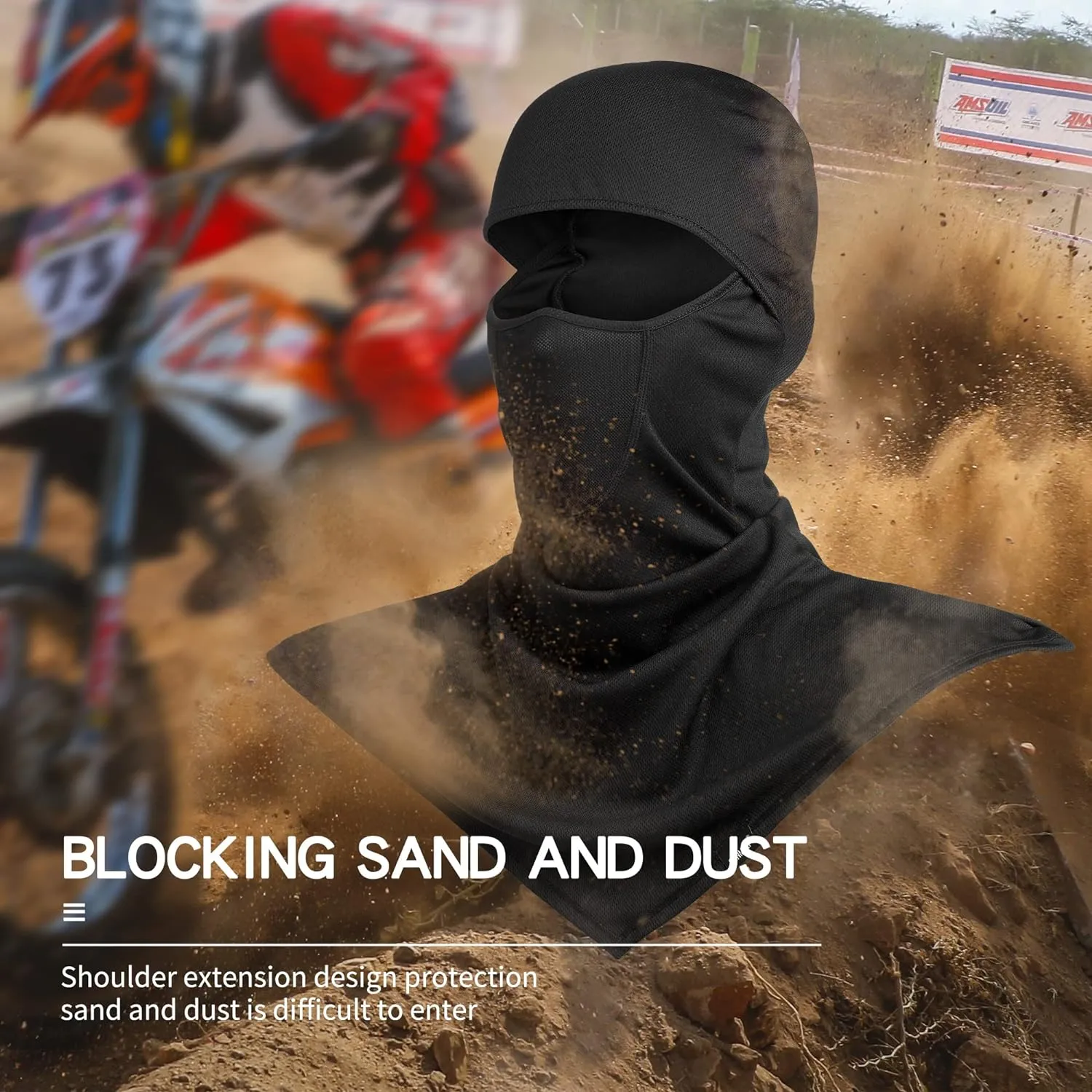 3 Pieces Balaclava - Summer Sun Protection Motorcycle Fishing Sun mask Breathable Windproof Long Face Mask for Men Women