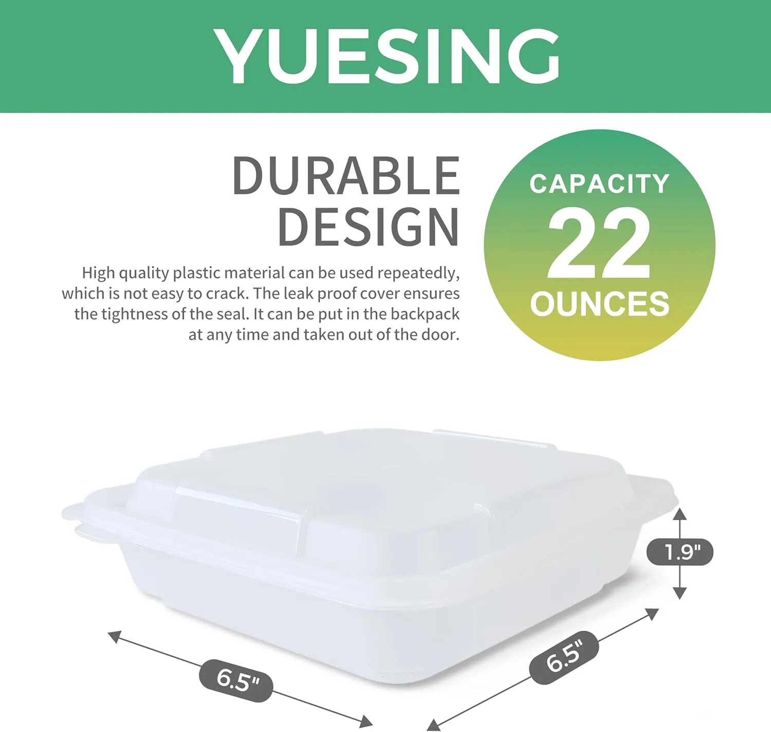 30 Pack 22oz Freezer Food Storage Container Meal Prep Containers Lunch Deli Container Salad Plastic Box with Lids Plastic Meal Prep Reusable Sets Bento Box Clear Transparent