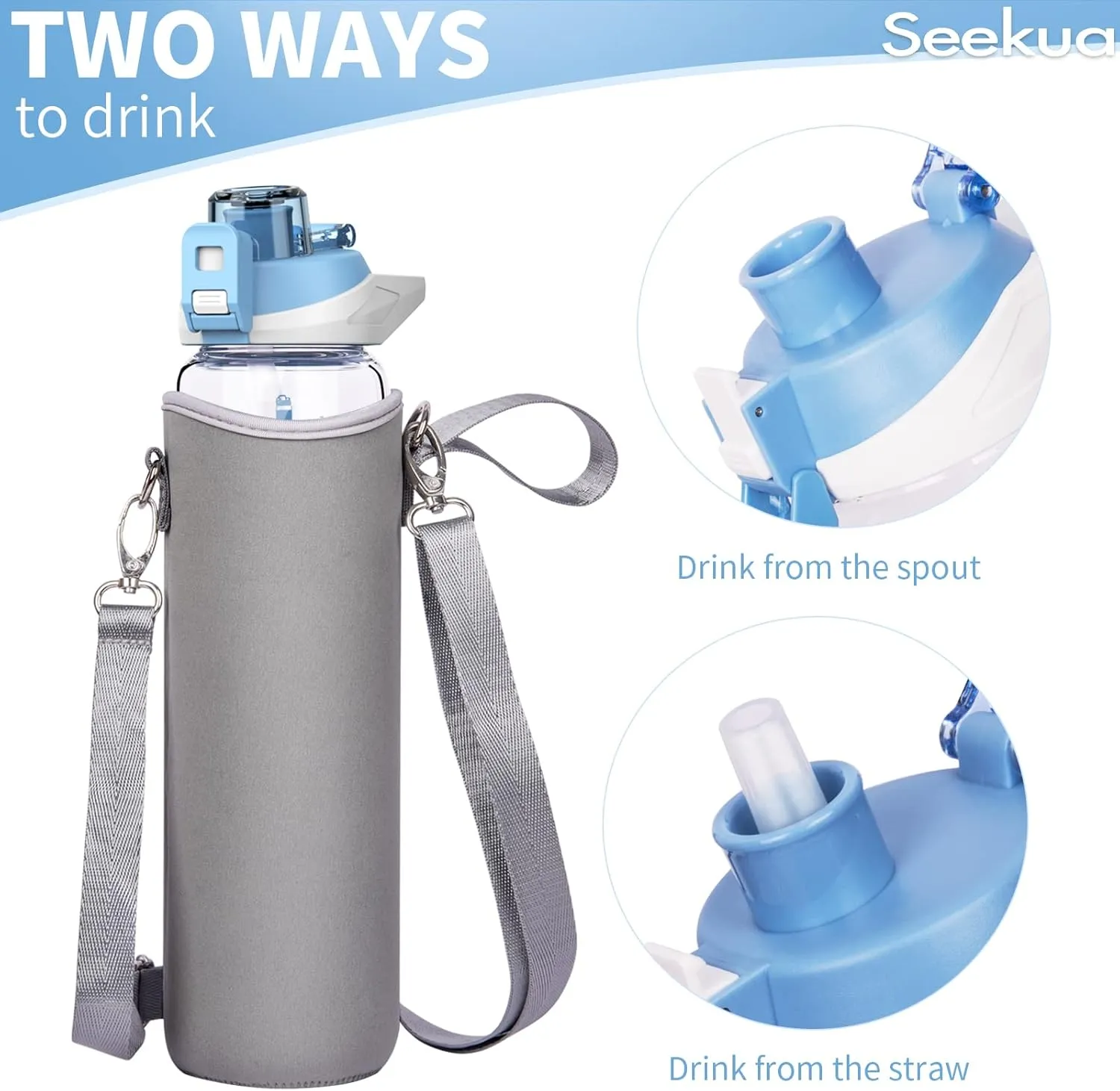 32 oz Sports Glass Water Bottle with Straw and Time Marker, Large Resuable Motivational Glass Drinking Bottle for Infused Water, Fruit, Smoothie, Coffee