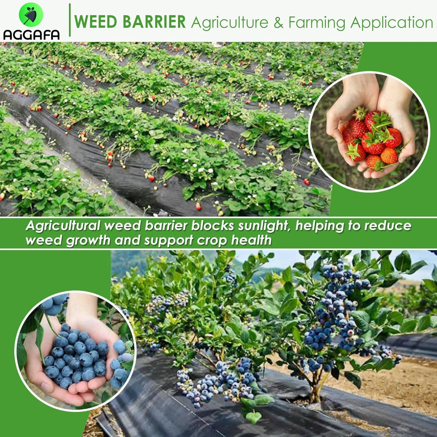 (3ft x 300ft 100% Virgin Material. Premium Heavy Duty Weed Barrier Fabric for Landscaping, Farming, Gardening and Agriculture. Durable Woven Landscape Fabric