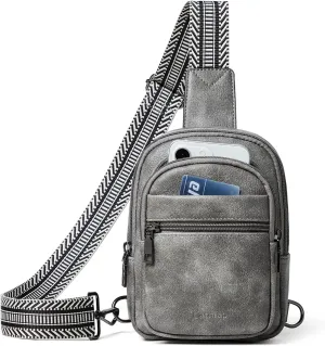 3L SMALL Sling Bag Fanny Packs For Women Men Mini Crossbody Chest Belt Travel Bag Purse Handbag Faux Leather Fashion Cute
