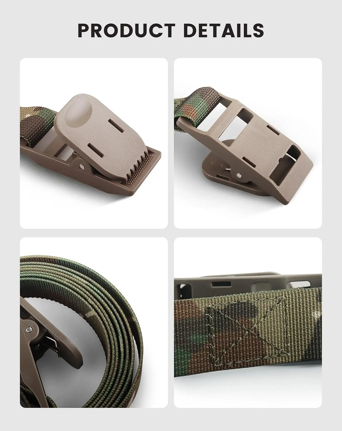 4 PCS Trail Camera Straps, 78.7‘’ Wildlife Trail Camera Mounting Straps, Nylon Fiber Straps for Hunting Camera Accessories, Game Camera Straps, Deer Camera Tree Belts with Cam Lock Buckle