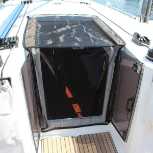 40" X 77" Mosquito net/Insect Screen for The Boat companionway by Sogeman | Fast Install Over The companionway. Stays in Place with Weighted Band.