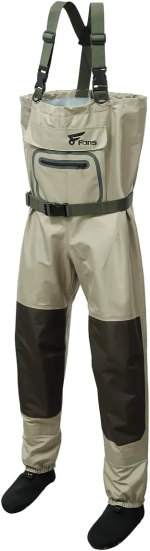 8 Fans Fishing Chest Waders for Men and Women, Waterproof Breathable Stockingfoot Wader -3 Layer Neoprene/Lightweight/Hunting