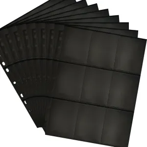900 Pocket Trading Card Pages 50 Packs, 9 Pocket, 2.7x3.7 inch Ultra-Clear Double-Sided Binder Sleeves for 3/11 Ring Binders for Sports Game Cards Kpop Photocard