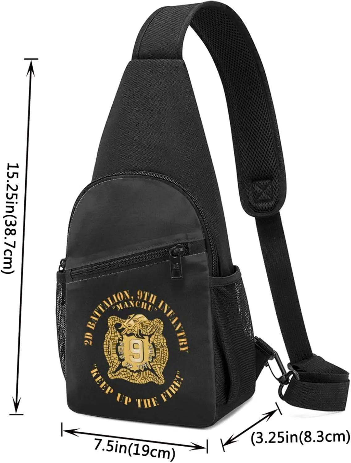 9th Infantry Regiment Adjustable Fanny Pack Waist Bag For Travel Sports