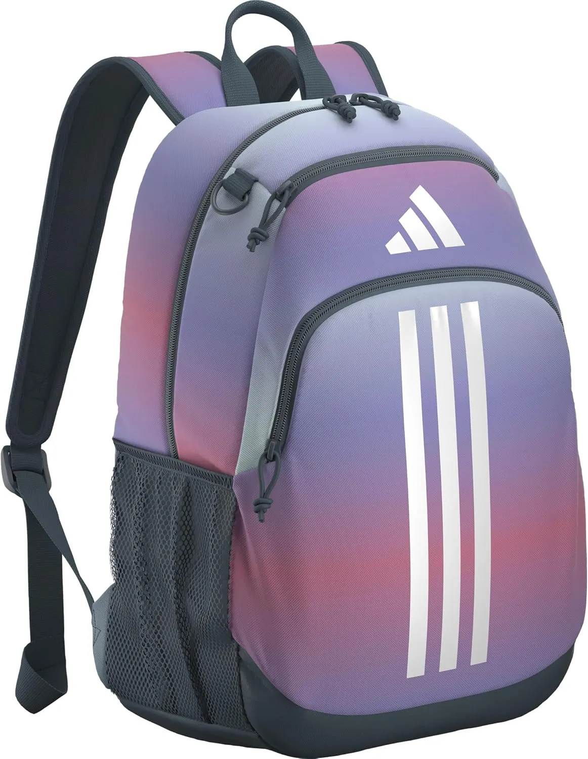 adidas Originator Small Backpack for Men and Women, Athletic Book Bag with Laptop Sleeve, Gradient Rose Tone Pink/Onix Grey, One Size