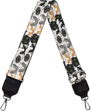 Adjustable Purse Strap for Women, Crossbody Wide Handbag Strap Replacement, Sturdy Bag Strap with Silver Hardware