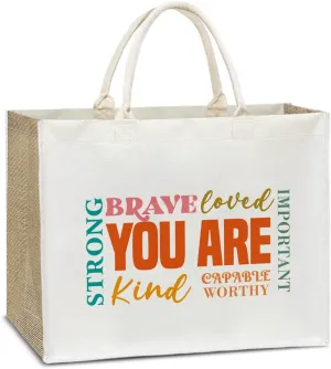 Aesthetic Tote Bag For Women, Reusable Grocery Beach Bag for friend family Gifts for Christmas Thanksgiving Day - D