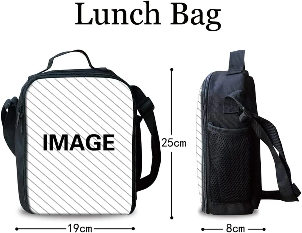 African Boy Backpack with Lunch Box for Kids Basketball School Bags Lunchbag Pecnil Case Set 3 in 1,Primary Elementary American Book Bags 17inch Travel Back Pack