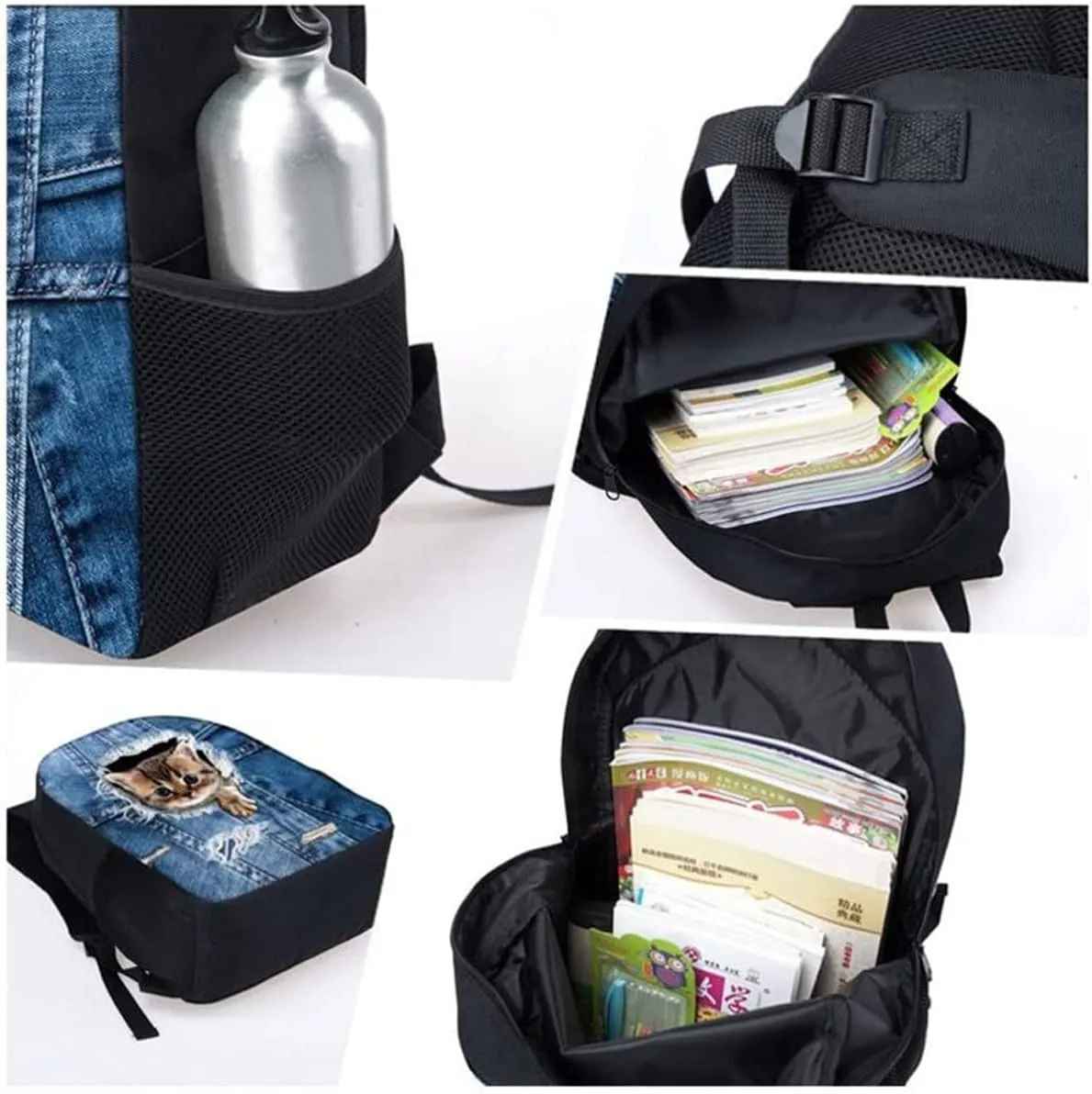 African Boy Backpack with Lunch Box for Kids Basketball School Bags Lunchbag Pecnil Case Set 3 in 1,Primary Elementary American Book Bags 17inch Travel Back Pack