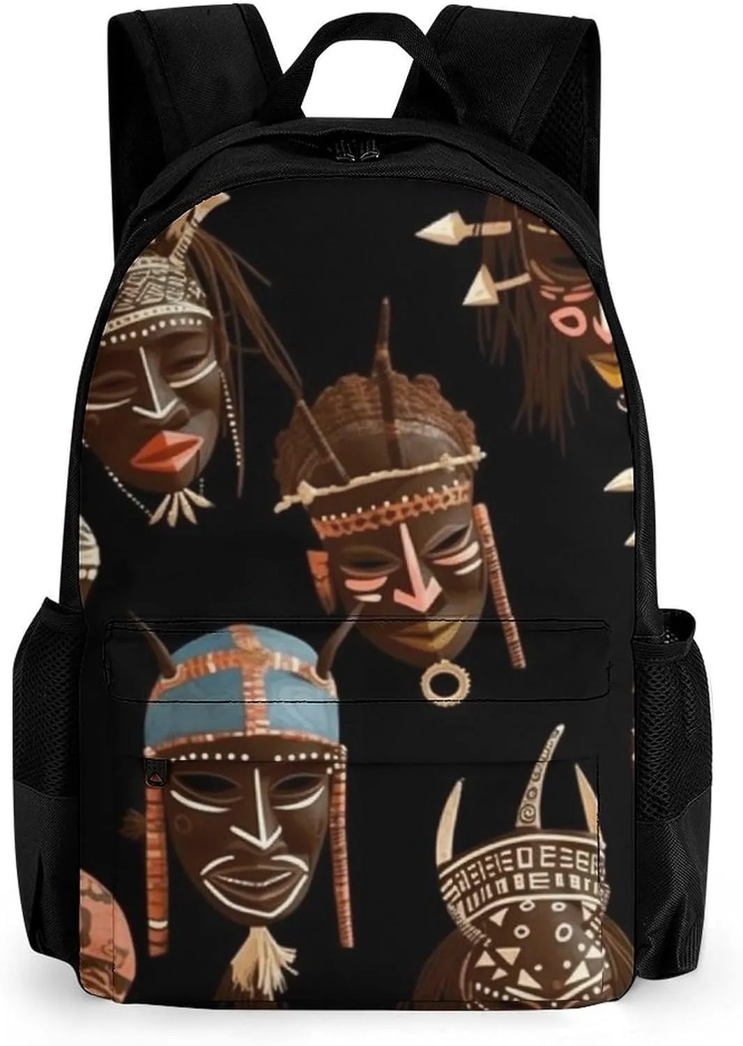 African Ritual Ethnic Tribal Backpack for Men Lightweight Rucksack Casual Backpack Purse for Women Travel Laptop Bag 16 Inch