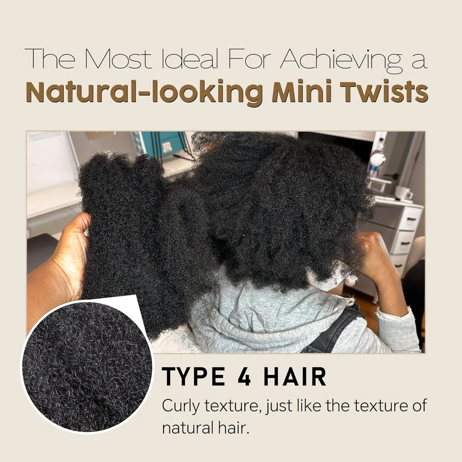 Afro Kinkys Bulk Human Hair -100% Real Human Hair for Mini Twist, Braiding, Loc Extensions & Crochet, Kinky Curly Hair Bundles, Natural Afro Bulk for Dreadlocks(1B, 12Inch) (27#, 18 Inch(Pack of 1))