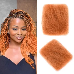Afro Kinkys Bulk Human Hair -100% Real Human Hair for Mini Twist, Braiding, Loc Extensions & Crochet, Kinky Curly Hair Bundles, Natural Afro Bulk for Dreadlocks(1B, 12Inch) (350#, 12 Inch(Pack of 1))