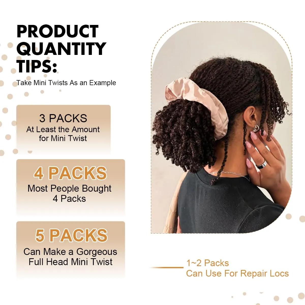 Afro Kinkys Bulk Human Hair, 12 inch 4c Curly Hair for Permanent Sister Locs/Mini Twists/Braids/Repair Can Dye and Bleach(50 Gram),Medium Brown
