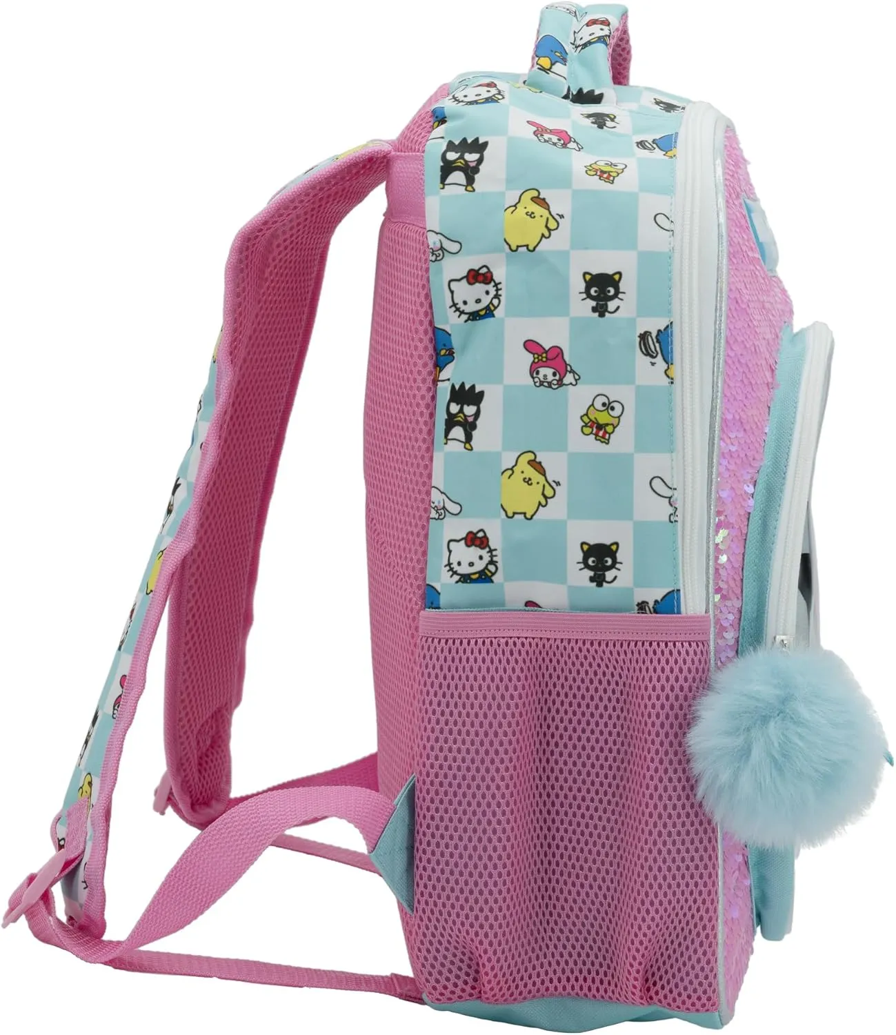 AI ACCESSORY INNOVATIONS Hello Kitty & Friends Girls Backpack, Sanrio Kawaii Book Bag, Flip Sequin 16” School Bag