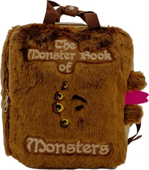 AI ACCESSORY INNOVATIONS Wizarding World Harry Potter Book of Monsters Plush Book Bag, Cosplay 12” Backpack, Brown